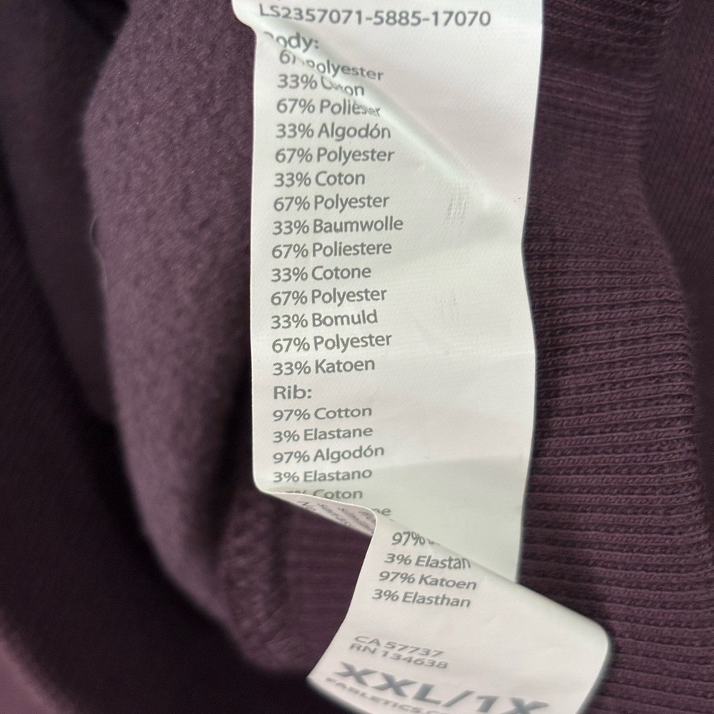 Fabletics Deep Plum Half-Zip Pullover Sweatshirt … - image 10